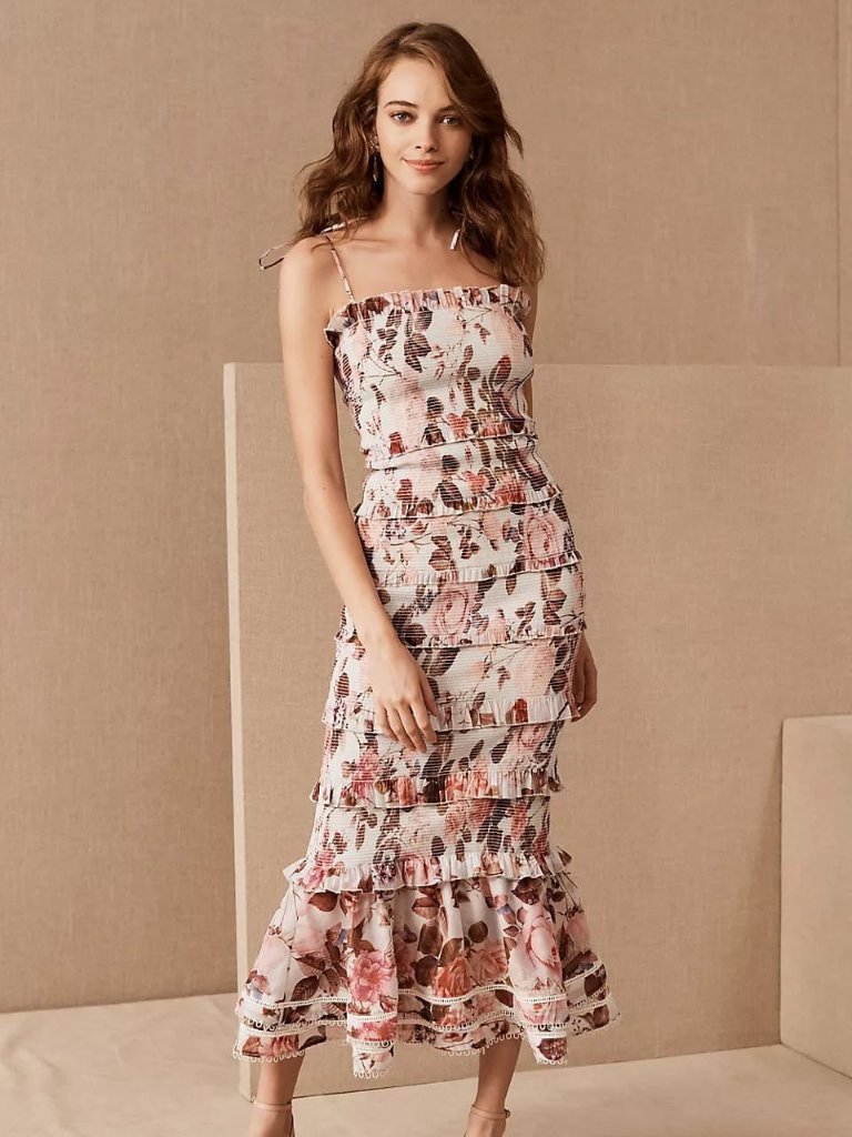 V Chapman Geranium Dress In Garden Rose By V Chapman